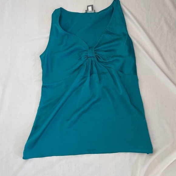 Ann Taylor Factory Green V-Neck Sleeveless Blouse Women's Size 4 - Picture 8 of 14